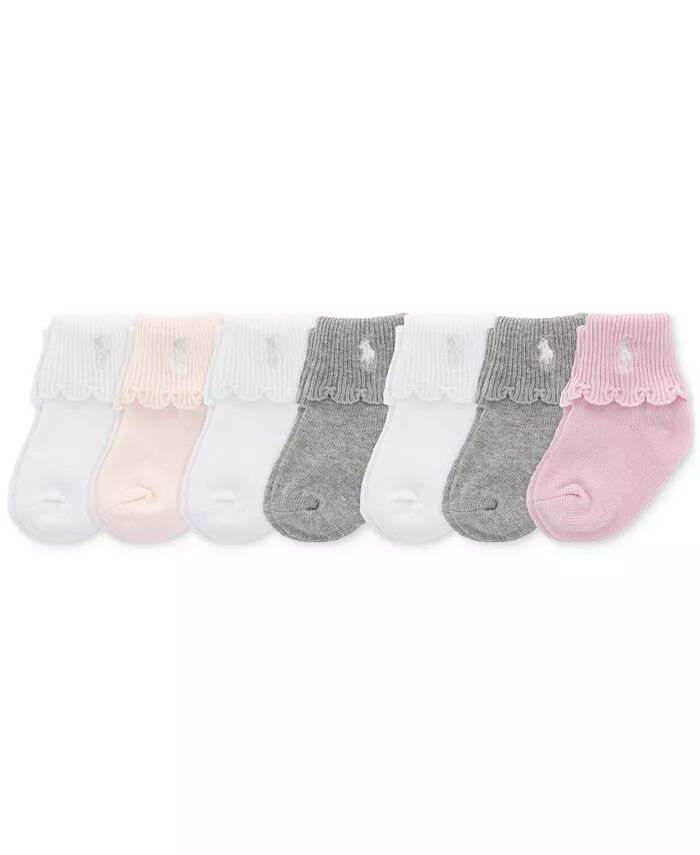 

Носки Polo Baby Essential для девочек, 7 упаковок Polo Ralph Lauren, розовый