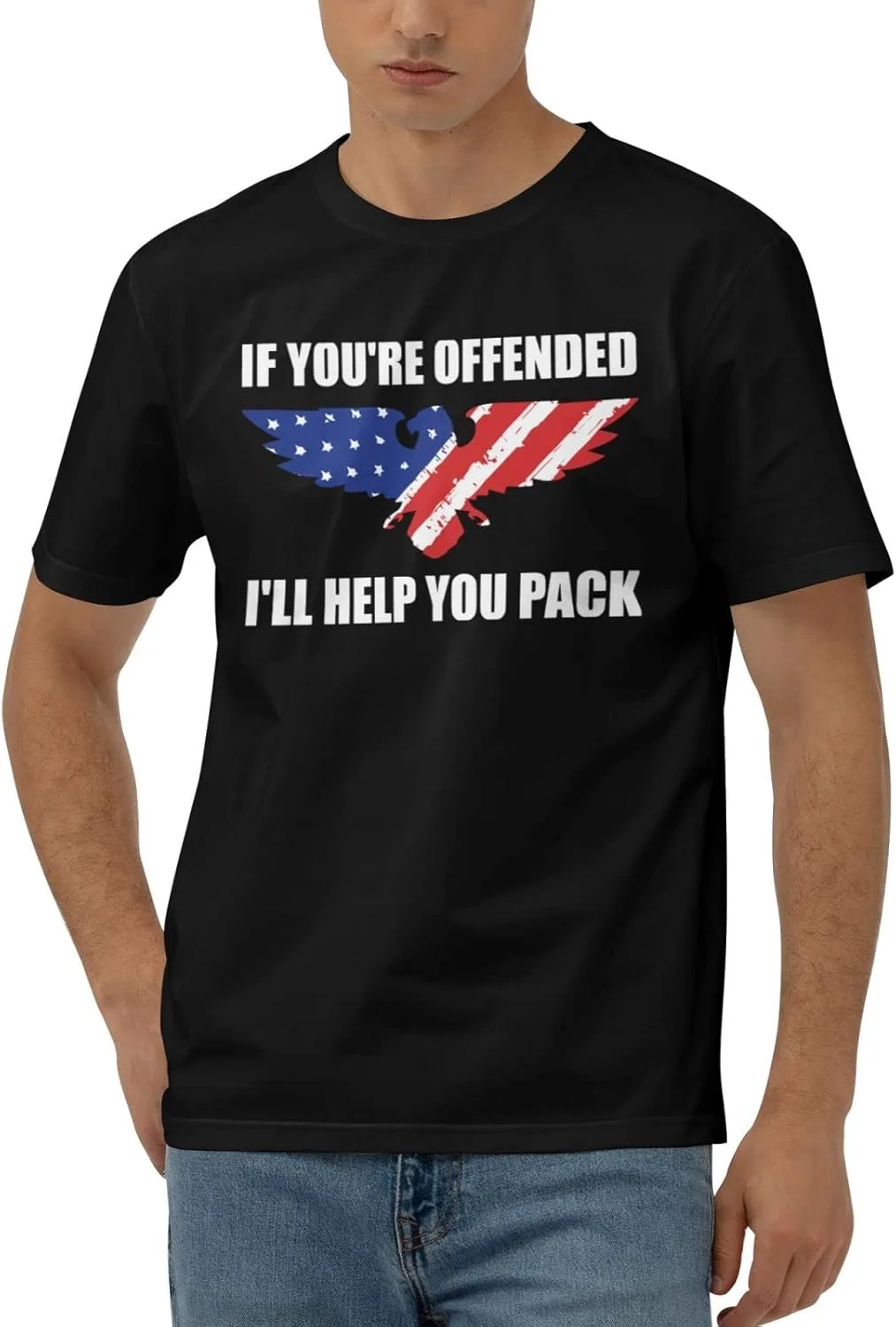 

Футболка Funny T Shirts If You're Offended I'll Help You Pack PLOWS