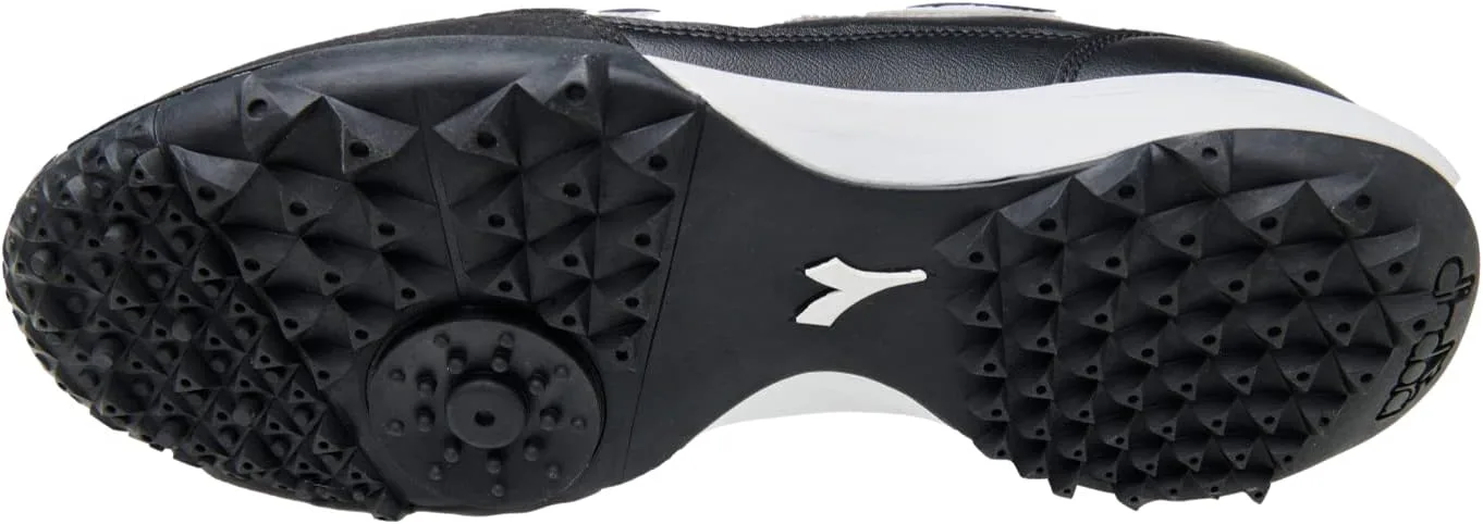 Футбольные бутсы Diadora Calcetto LT для игры на искусственном газоне - натуральная кожа, улучшенная амортизация, резина с повышенной износостойкостью, искусственный газон, оптимальное сцепление и стабильность, черно-белый — фото 2
