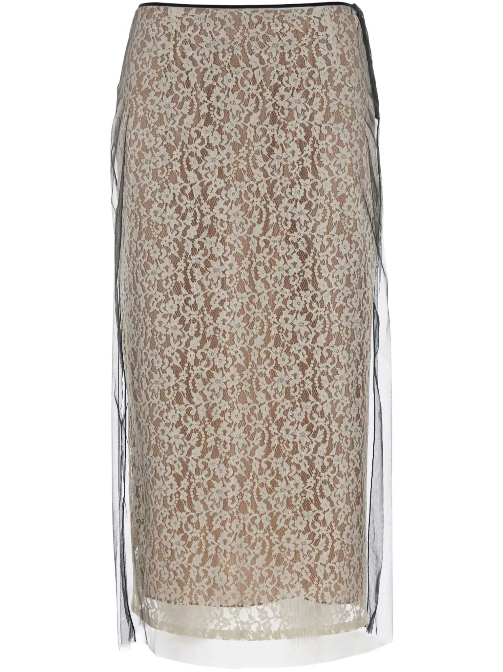 

Многослойная юбка миди FENDI, нейтральный