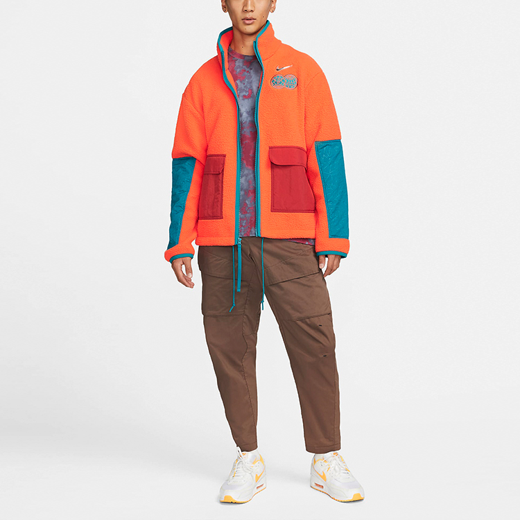 Nike Куртка коллекции Нового года Мужская оранжевая, Rush Orange — фото 4