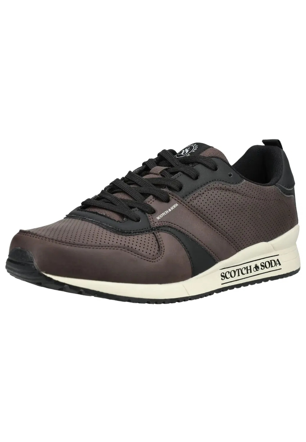 Sneakers Low кроссовки с перфорацией Scotch & Soda, коричневый/черный