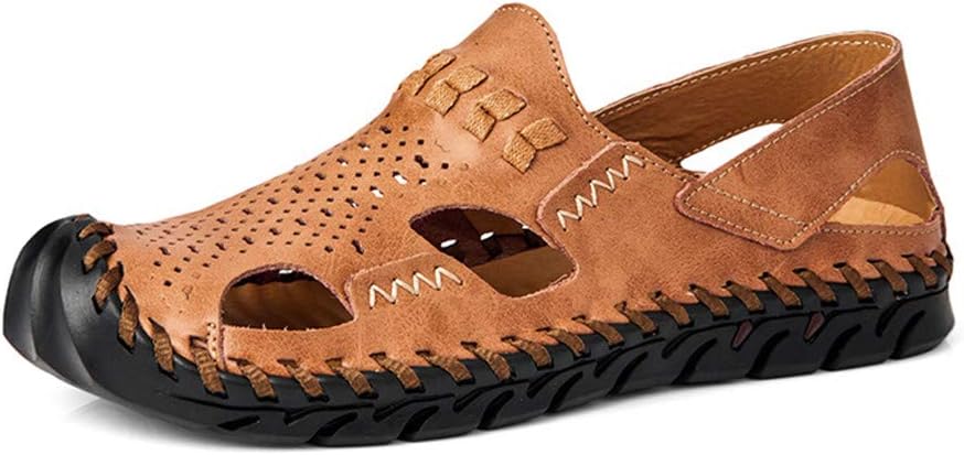 

Мужские спортивные сандалии ChicWind с защитой пальцев от ударов, водонепроницаемые для походов на открытом воздухе, коричневый