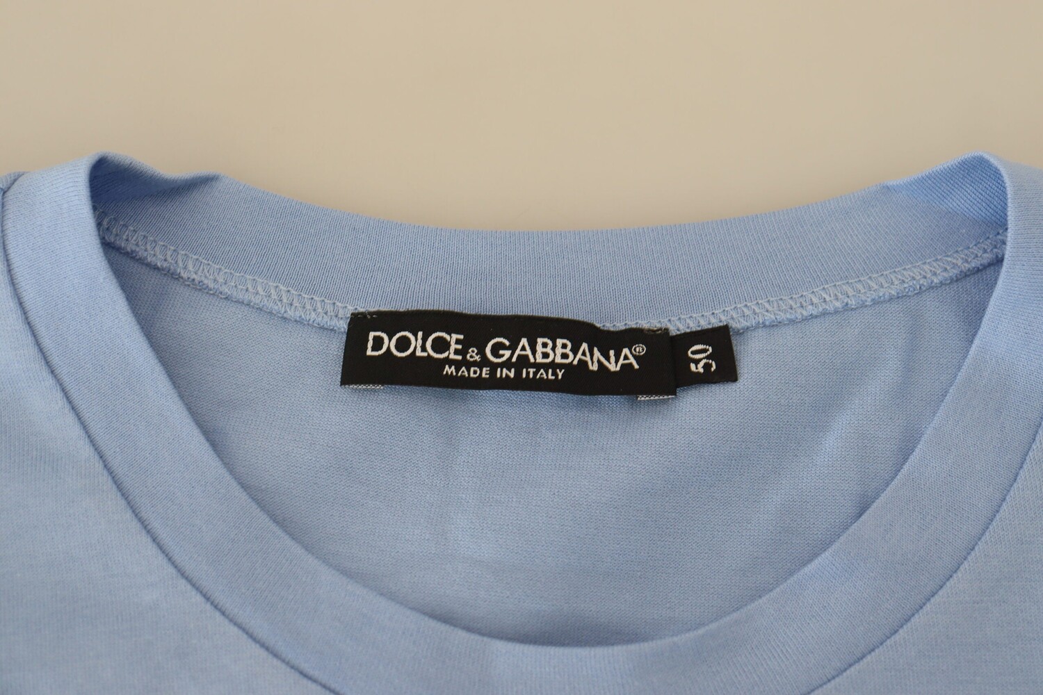 

Элегантная мужская футболка из хлопка Dolce & Gabbana, цвет Light Blue