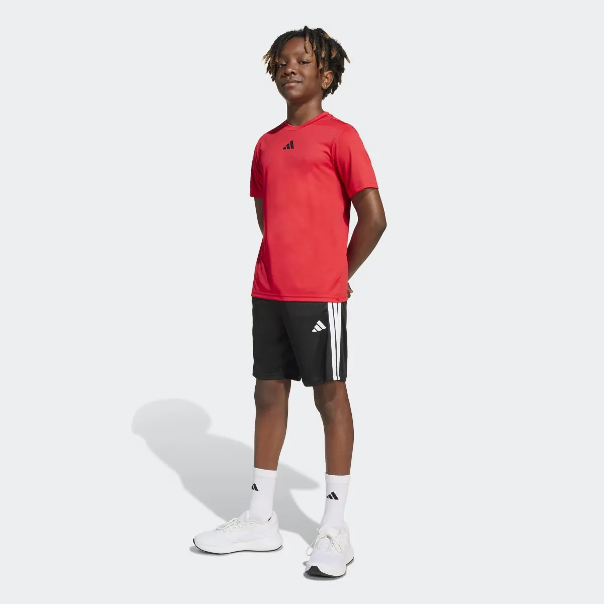 

Детский комплект Train Essentials с 3 полосками Adidas, красный