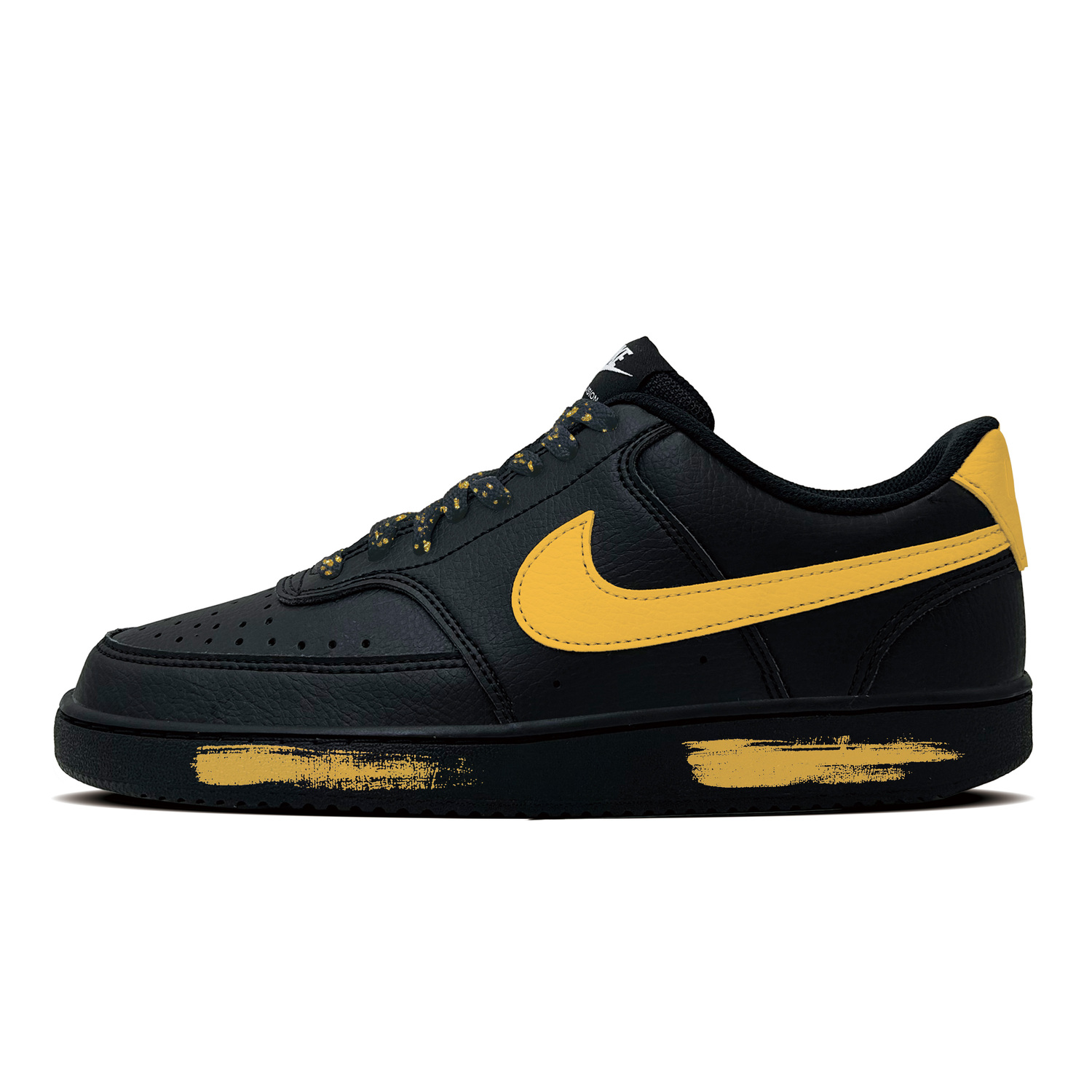 

Nike Кроссовки для скейтбординга мужские Court Vision 1 Flashy Gold Painted Abrasion Resistant Low top