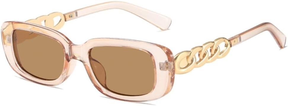 

2027 Модные прямоугольные солнцезащитные очки для женщин, квадратные солнцезащитные очки для мужчин, ретро, ​​черные с желтыми линзами, защита от УФ-излучения UV400 MTZJH, Brown