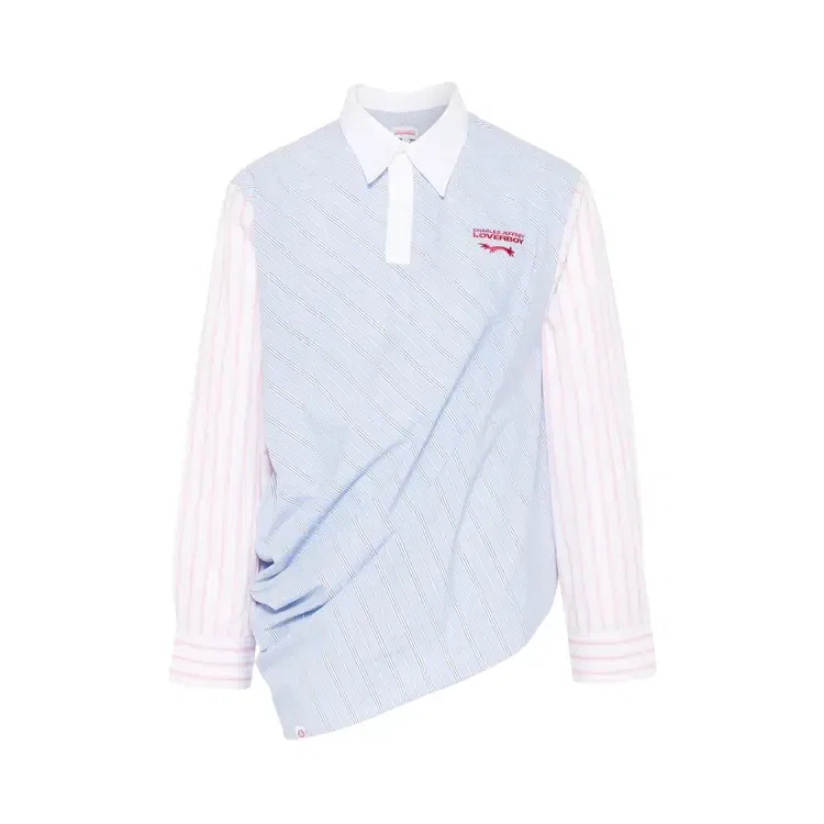 Футболка в полоску Charles Jeffrey Loverboy Topsy Turvy, синий