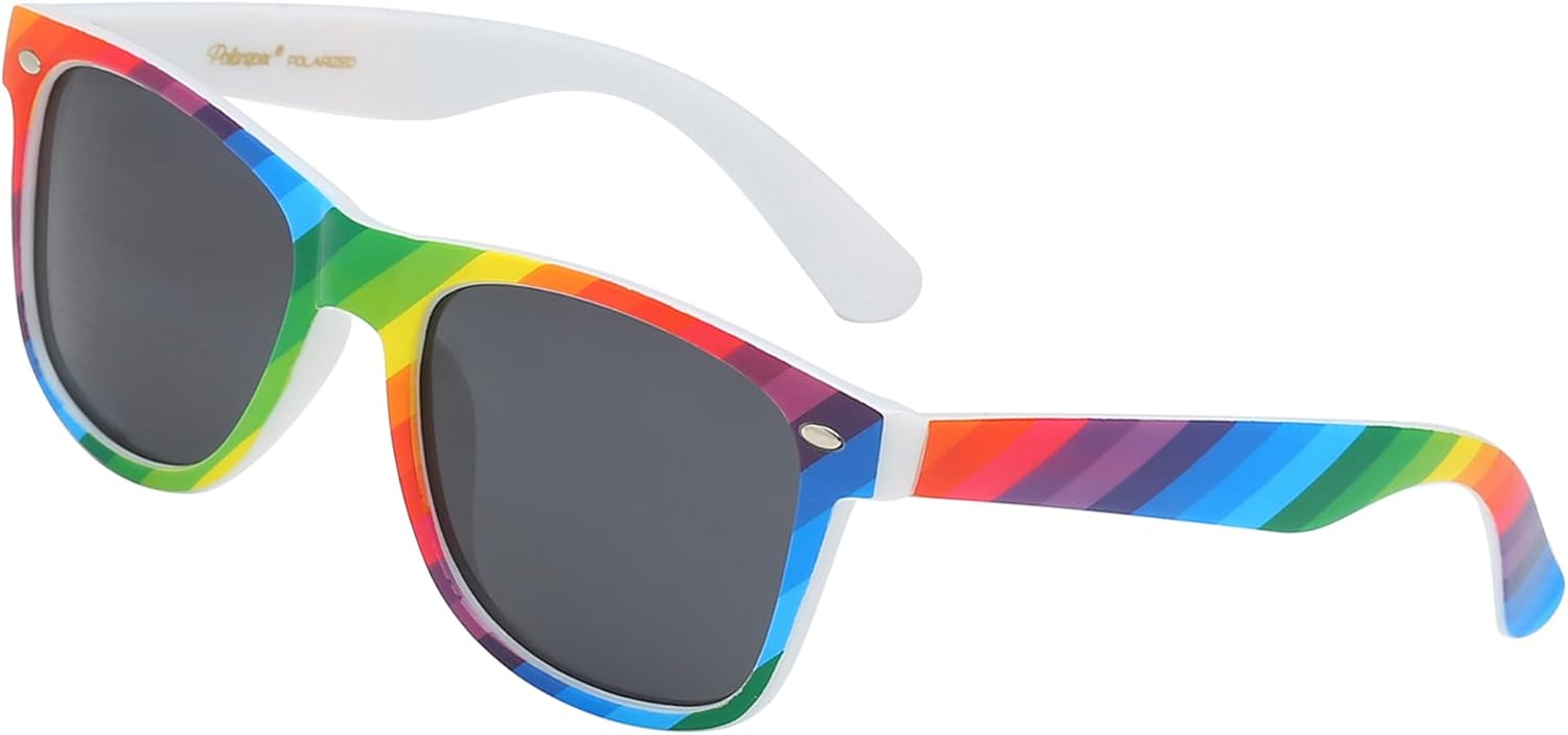 

Поляризованные солнцезащитные очки PolarSpex для мужчин и женщин – защита от УФ-излучения, прочные и легкие, в стиле ретро, ​​идеально подходят для вождения и рыбалки, Brilliant Rainbow | Smoke