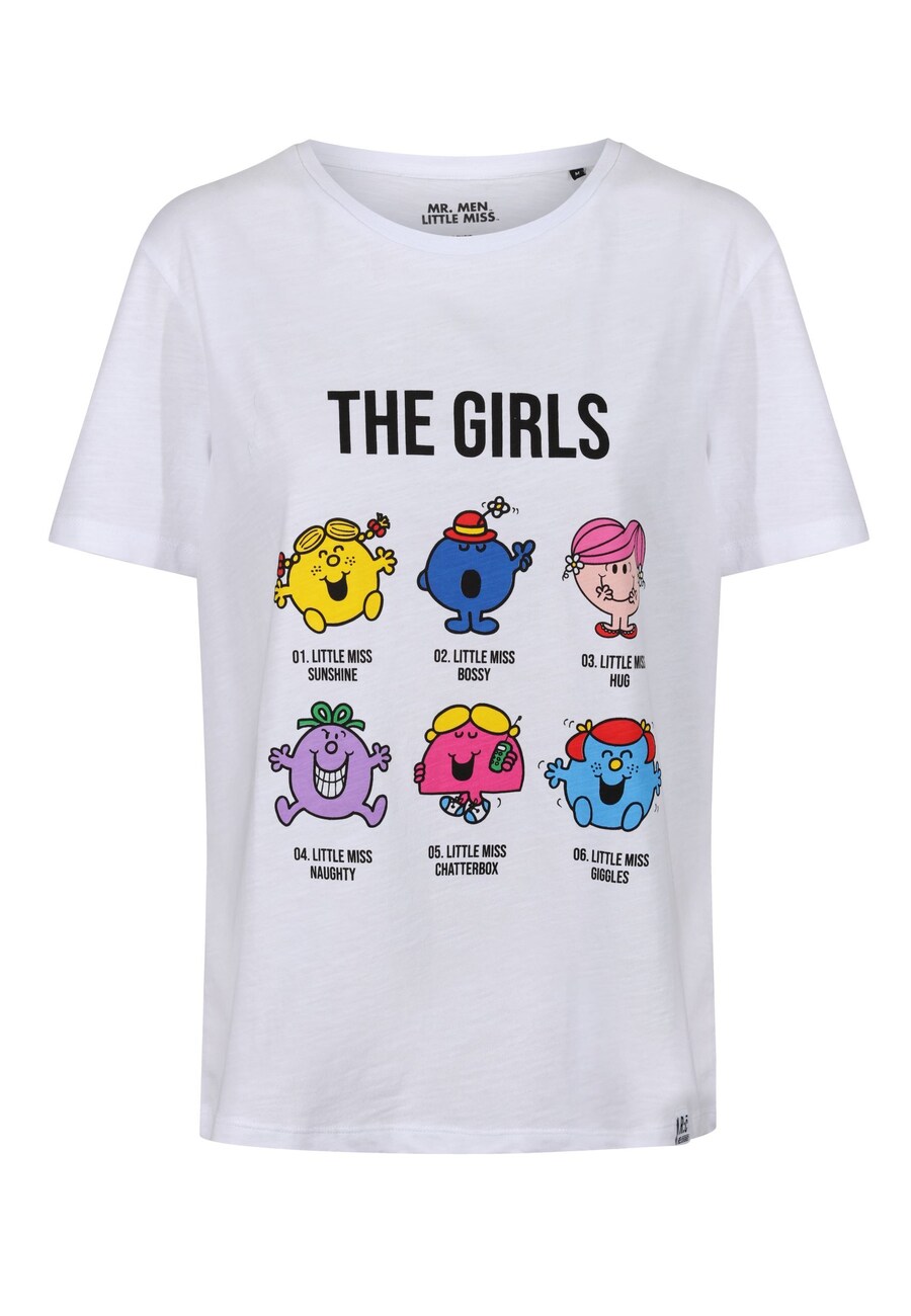 

Рубашка Recovered Mr Men Little Miss The Girls Slub, белый