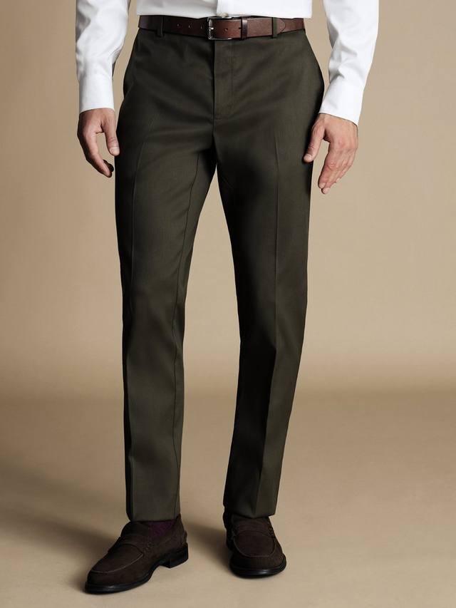 

Мужские брюки Charles Tyrwhitt, цвет Olive Green
