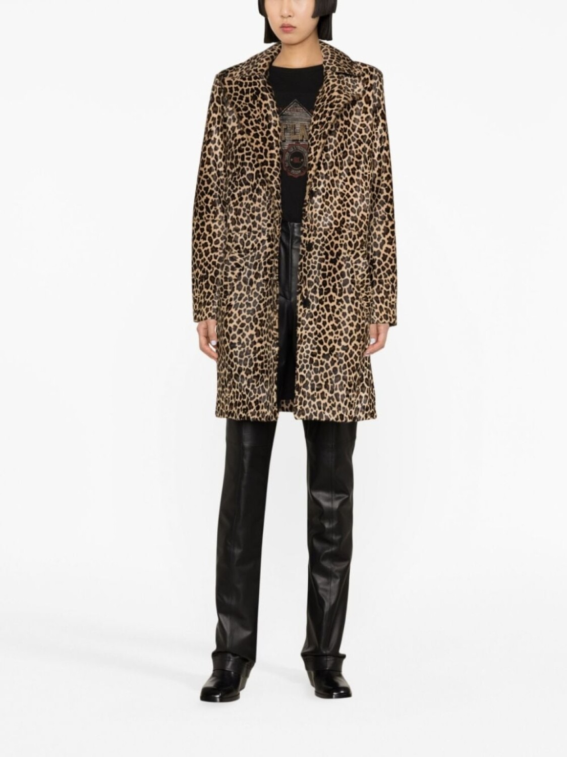 

Zadig&Voltaire пальто с леопардовым принтом, нейтральный цвет