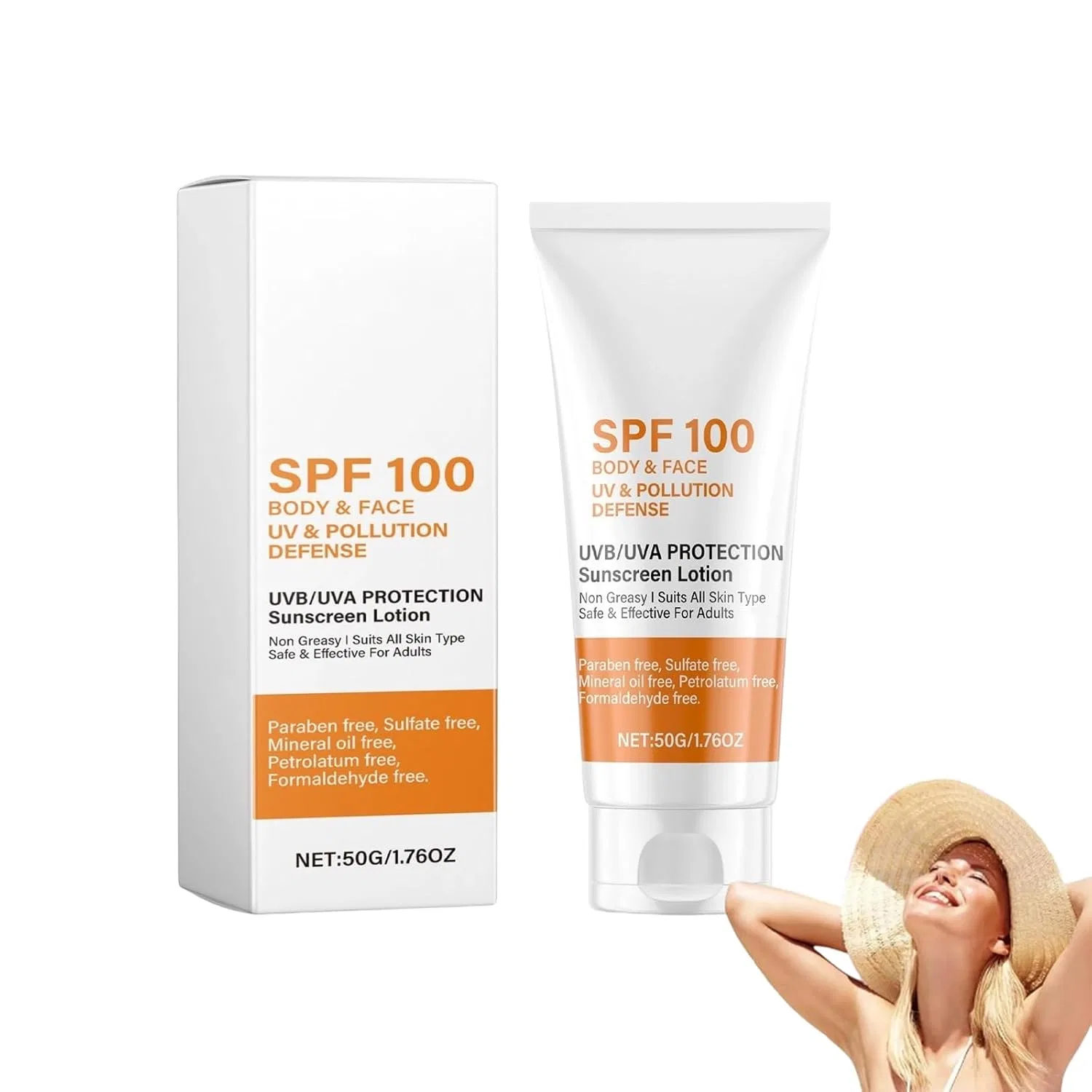 Солнцезащитный крем SPF 100, 50 г Generic