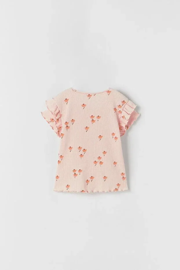 Детская футболка для девочек с принтом Basics Zeyderkids, Pink — фото 2