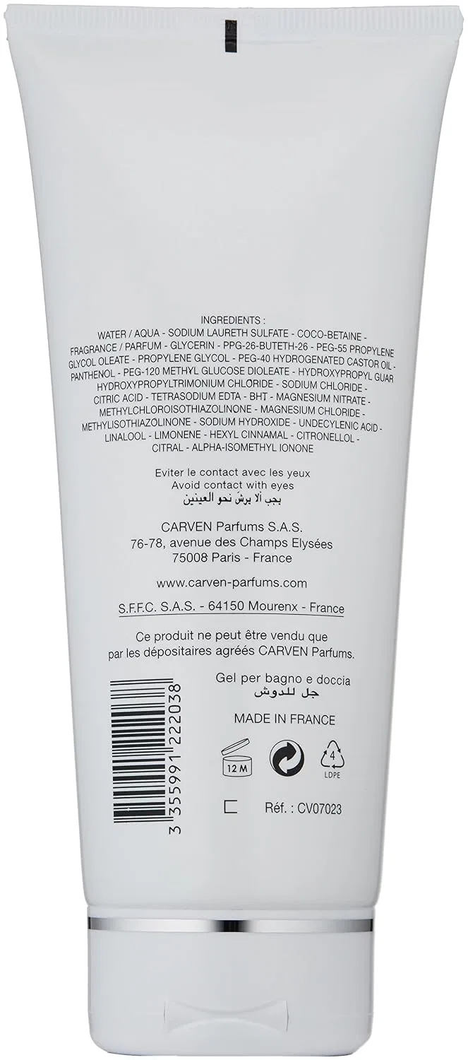 Гель для душа и ванны Carven L'Eau Intense, 196.96 мл — фото 4