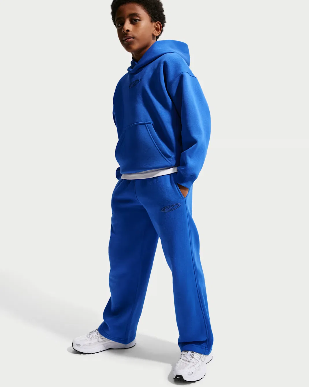 Штаны для больших детей Nike Sportswear Club Fleece, Game Royal/Midnight Navy/Game Royal — фото 4