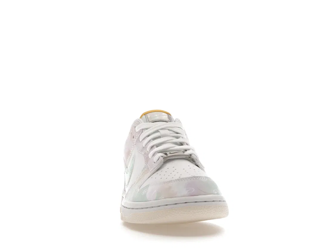 Детские кроссовки с принтом Nike Dunk Low Nike, White/White/Phantom/Mint Foam — фото 2