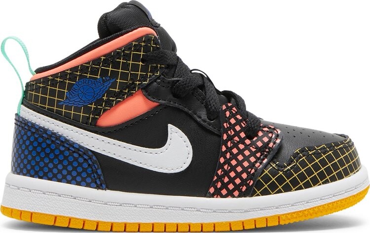 

Кроссовки Air Jordan 1 Mid MMD TD Multi Grid, черный