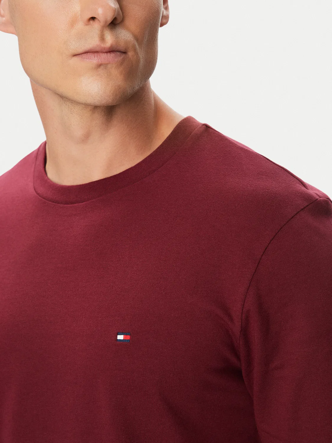 Мужская футболка стандартного кроя Ess Seasonal Tommy Hilfiger, темно-красный — фото 4