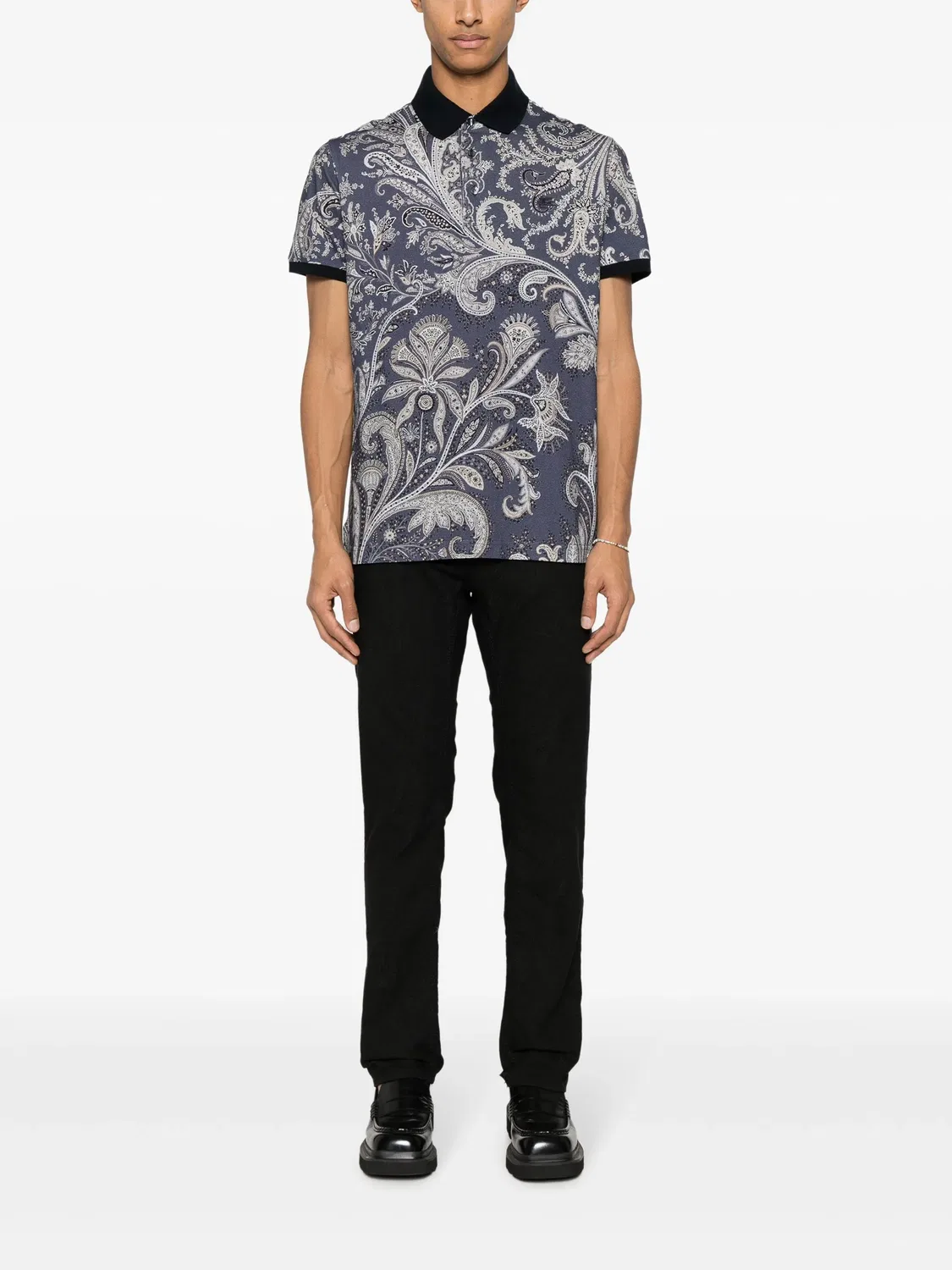 Джинсы с жаккардовым узоромSlim-Fit ETRO, черный — фото 4