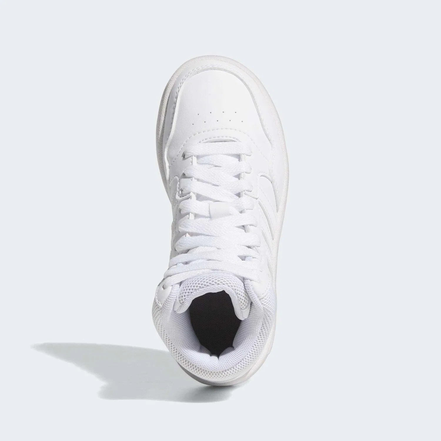 Детские кроссовки с полувысоким верхом Hoops Mid Adidas, Weiß Grau — фото 3