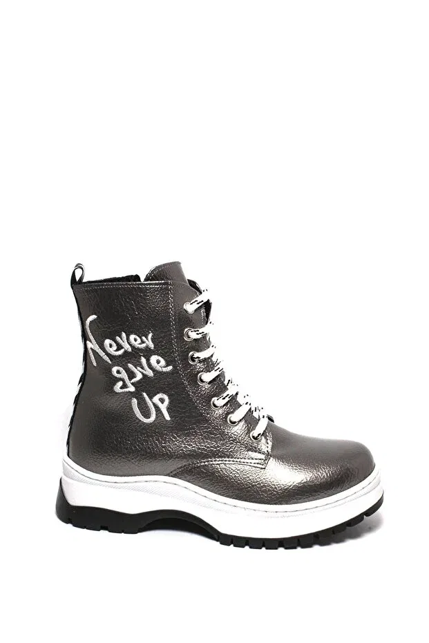 Детские ботинки для девочек с коротким каблуком Trekking non-slip sole light comfortable daily children's boots Byş Moda, Platinum