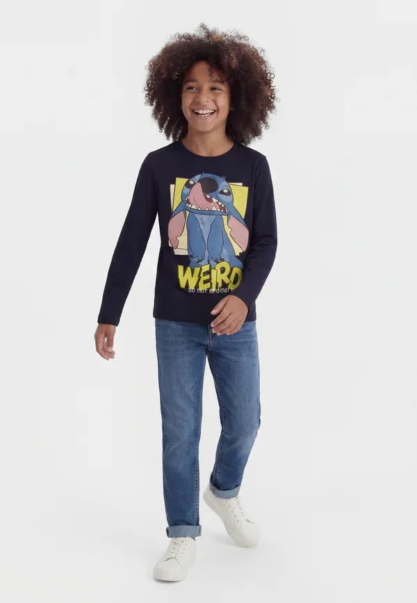 Лонгслив с принтом Disney, Nmmdimitri stitch - long sleeved top, Name It, темно-синий Blazer