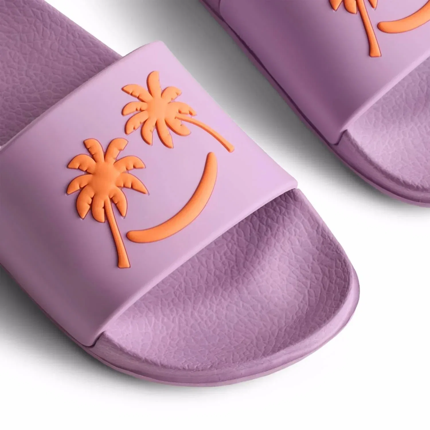 Детские сланцы с широким ремешком и улыбающимся лицом Zhappy Molo, Crocus Petal — фото 3