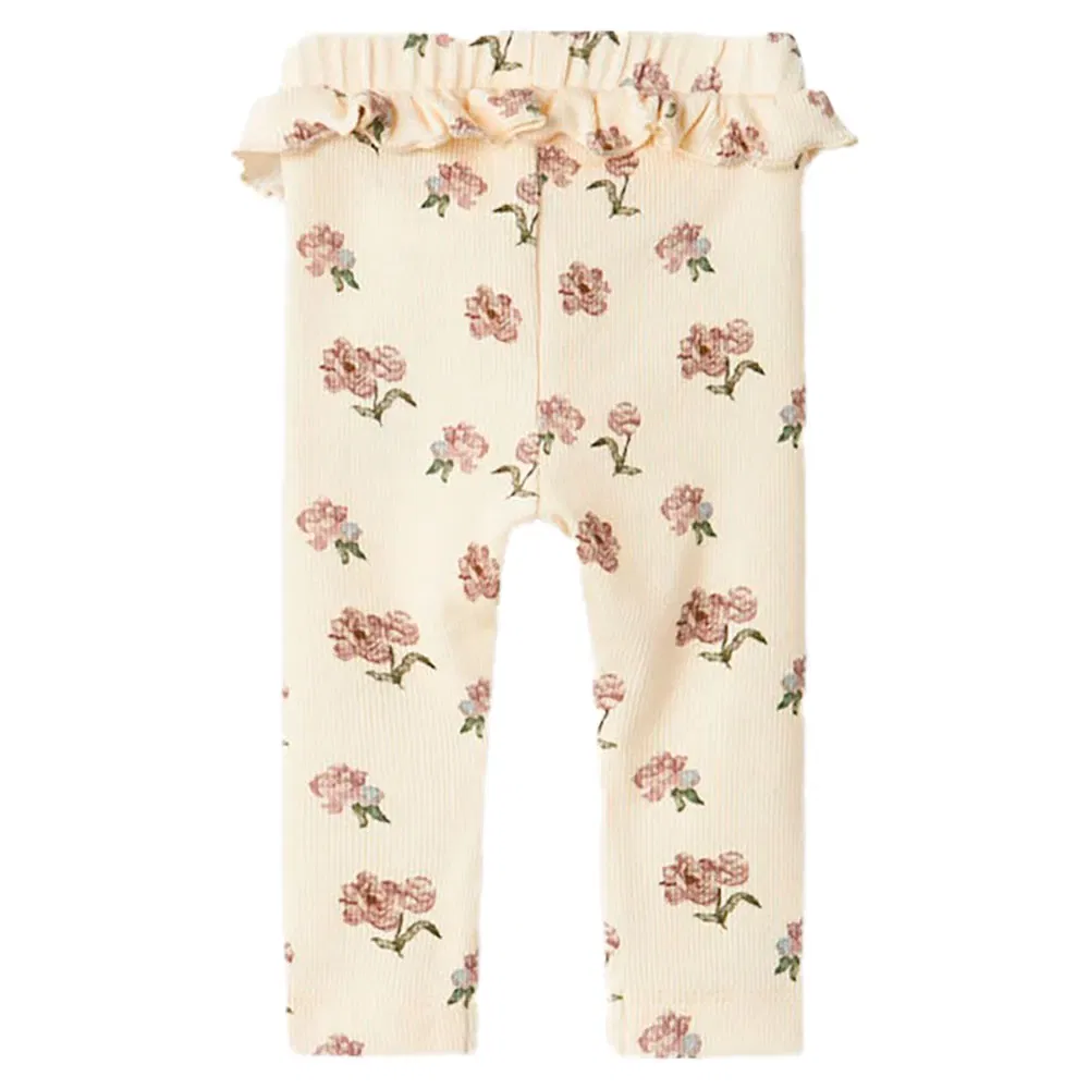 Детские леггинсы для девочек с рюшами Gavo Slim Lil? Atelier Name it, Beige — фото 2