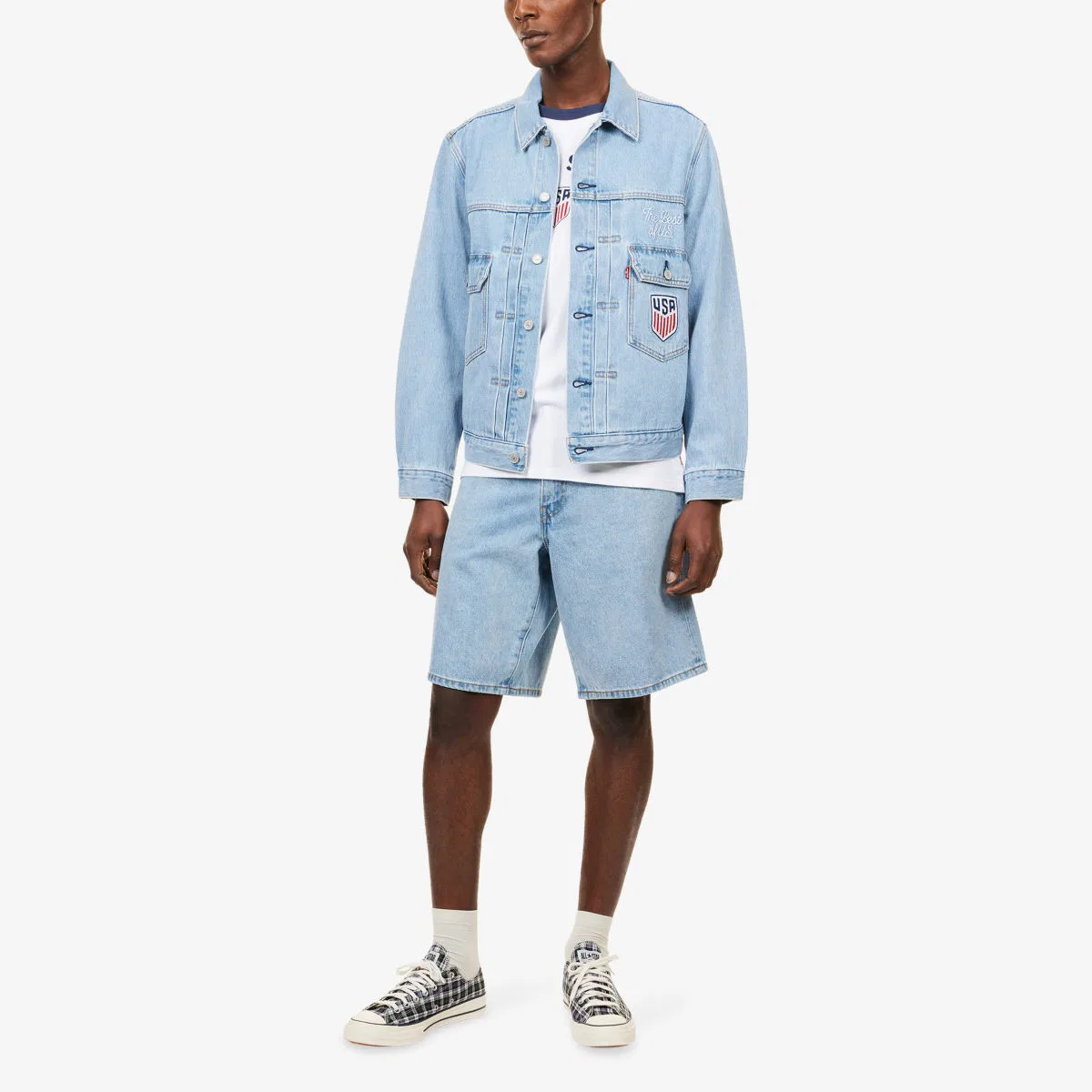 Джинсовая куртка-тракер levi's x world cup usa soccer type ii Levis, мультиколор — фото 2