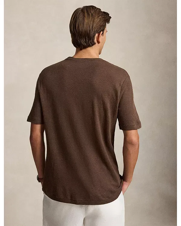 Мужская футболка с сетчатым узором Polo Ralph Lauren, Nutmeg Brown — фото 3