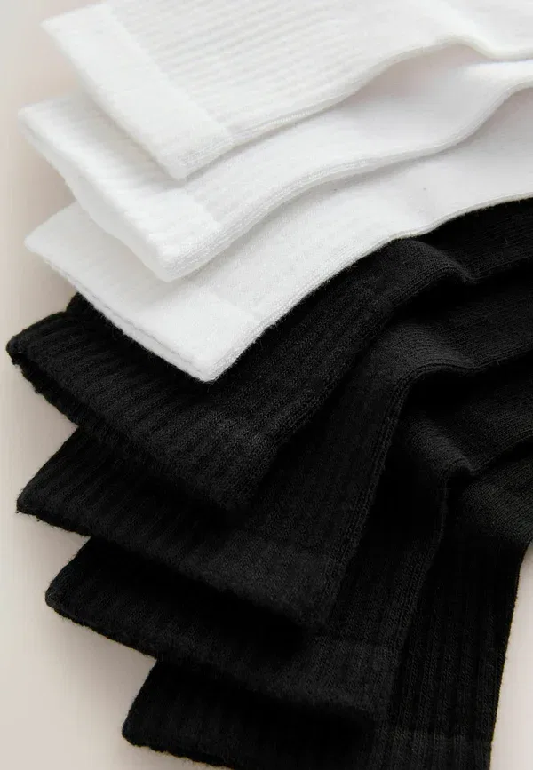 Носки с поддержкой свода стопы 7 пар Cushion Sole Ribbed Sport Cropped Ankle Socks Next Black, White, белый/черный — фото 4