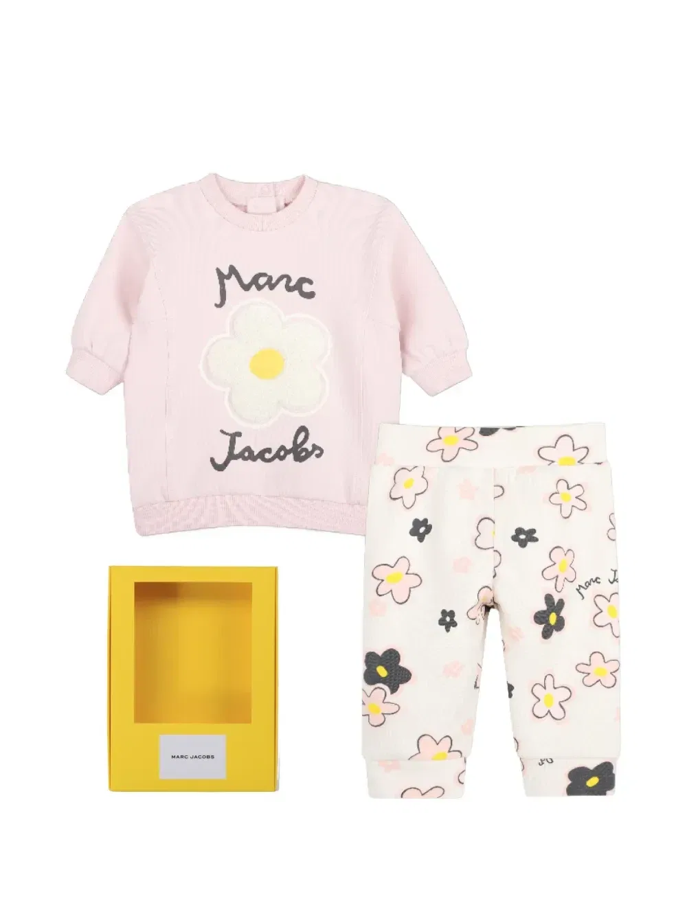 Комплект из топа и легинсов с цветочным принтом Marc Jacobs Kids, белый