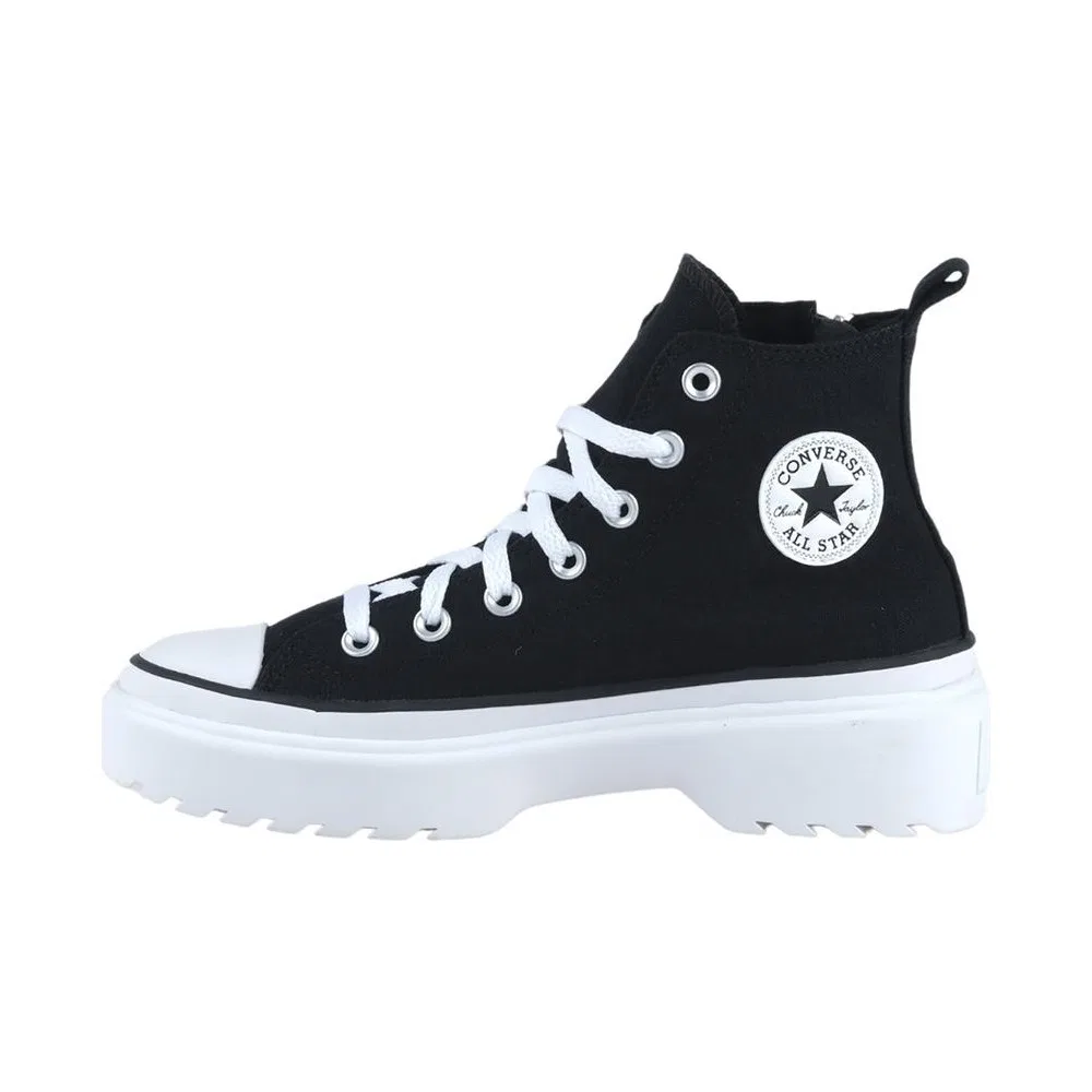 Детские кроссовки Converse с высокой платформой и молнией, Black
