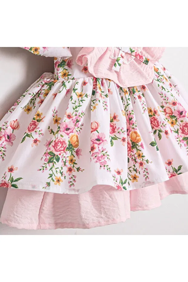 Детское платье для девочек с принтом Chelsea floral Ministok, Pink — фото 4