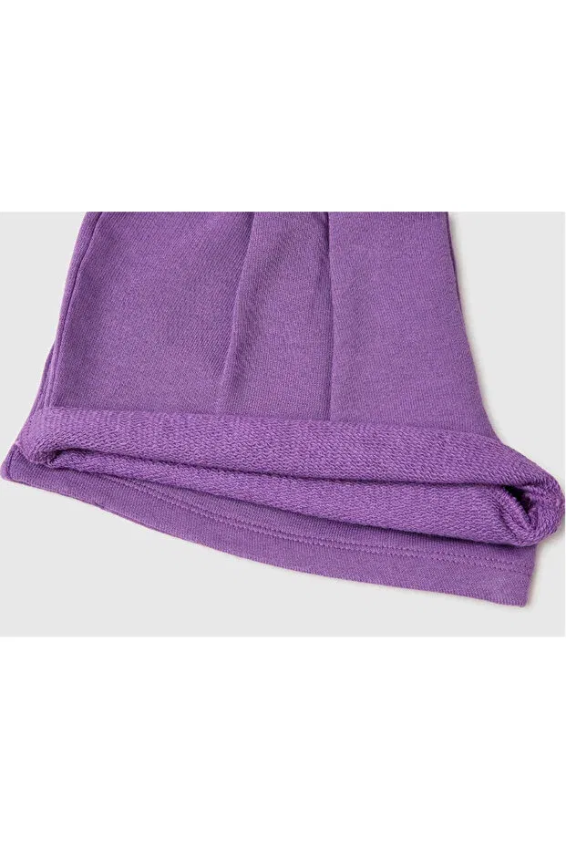 Детские шорты для девочек хлопковые Benetton, Purple — фото 3