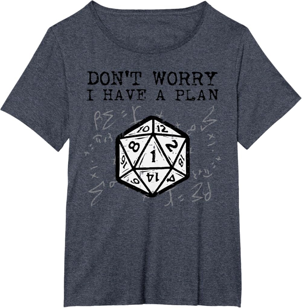 

Женская футболка RPG Gamer Dont Worry I Have Plan, темно-синий