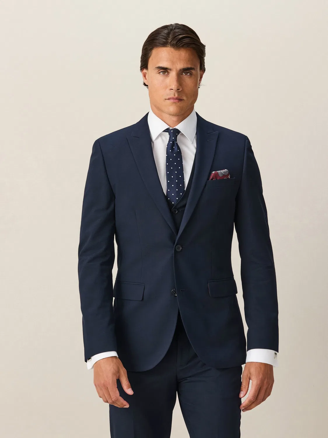Пиджак костюмный Slim Fit, модель Two Button Suit Jacket Next, темно-синий