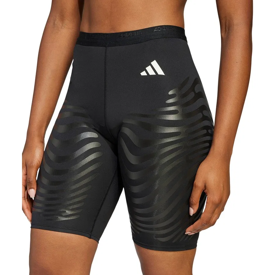 Компрессионные тайтсы для бега Adizero Control Running, женские adidas, Черный — фото 4