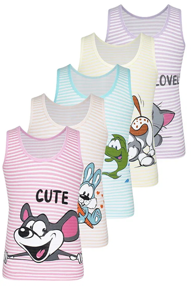 Детское белье для девочек с принтом 5 шт Biyokids, Colored