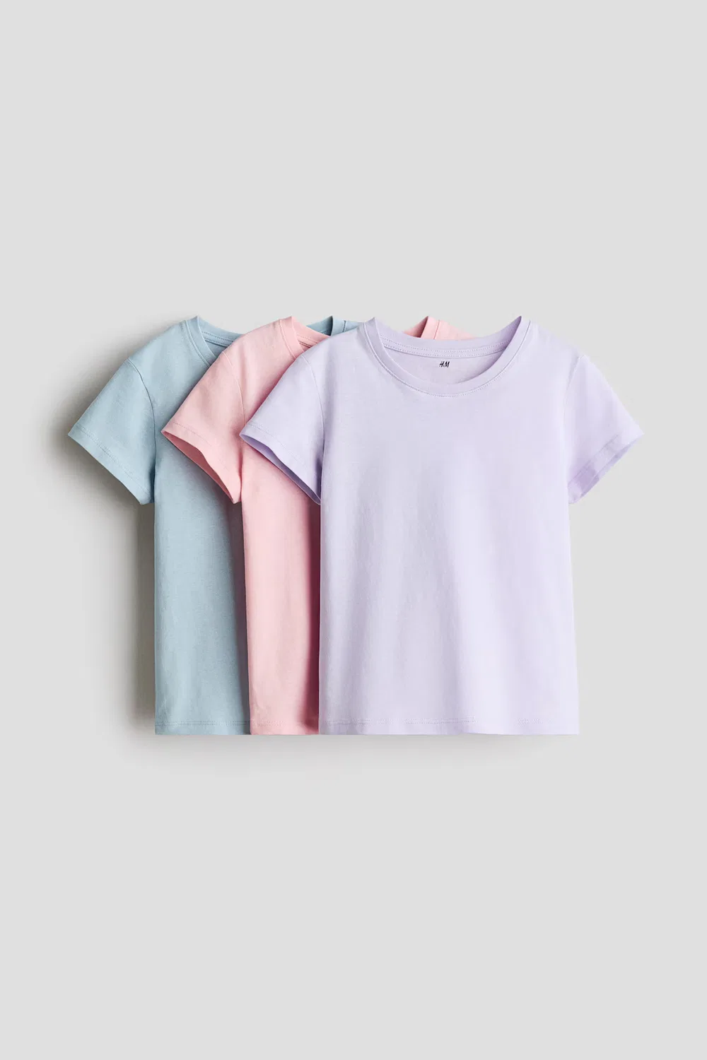 Набор из 3 футболок H&M, Hellrosa/Hellblau