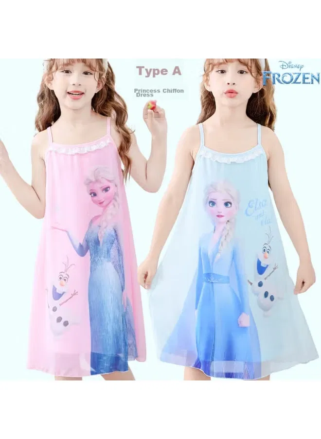 Платье-ночная сорочка на бретелях с принтом Elsa Frozen Disney — фото 2