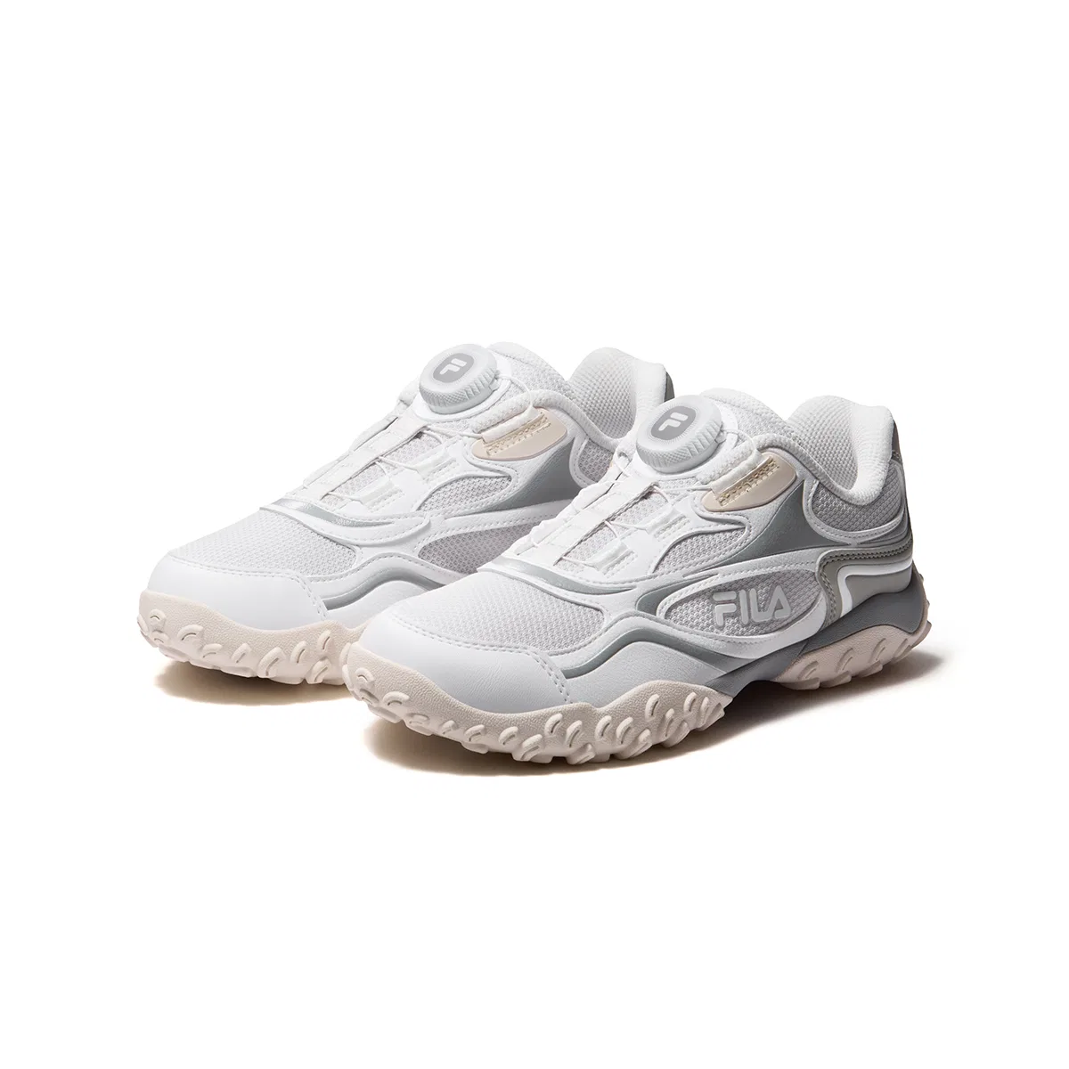Детские кроссовки для бега с закрытым носком FILA KIDS, Rain Mist Gray/FILA White — фото 4