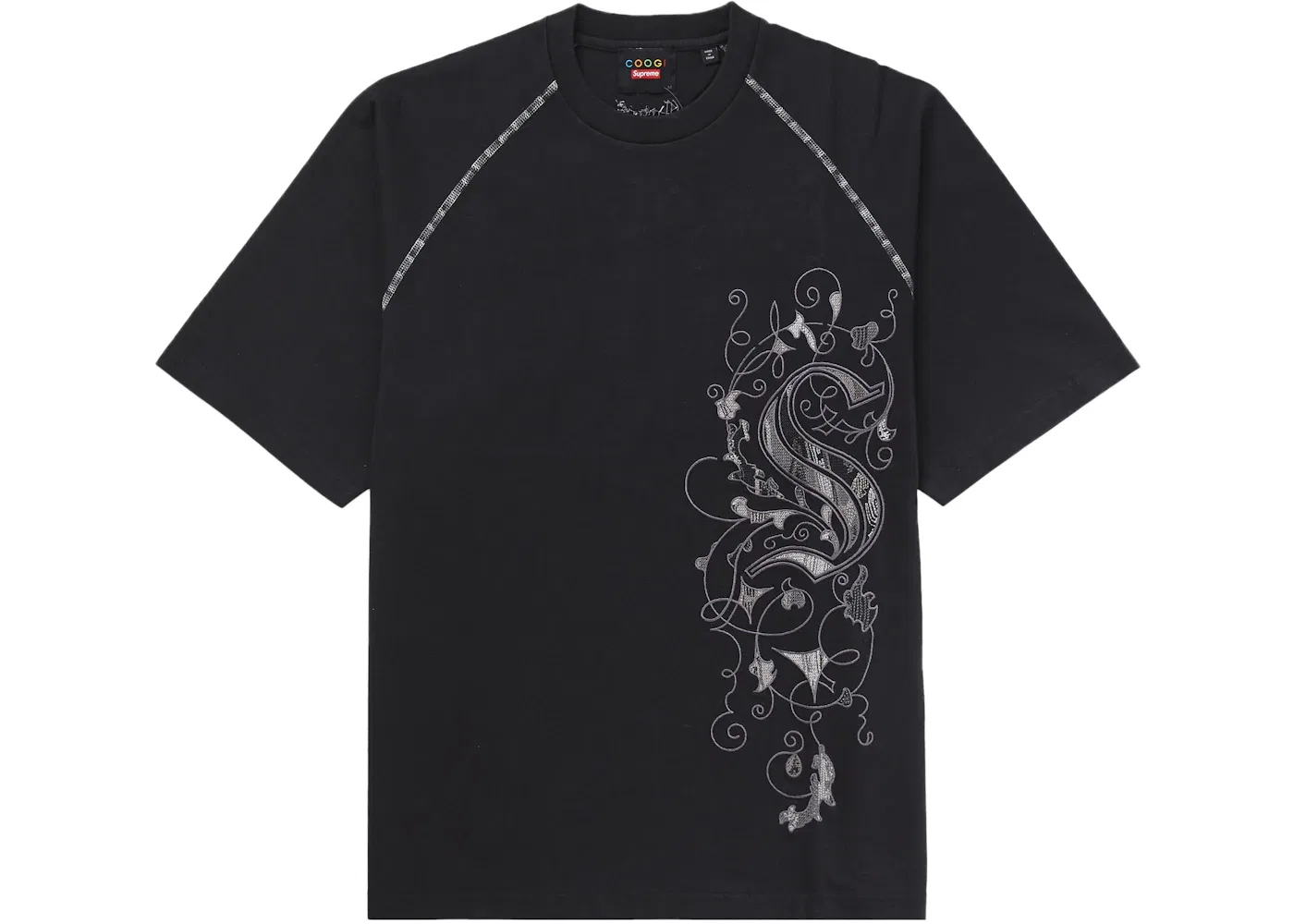 Мужская футболка Supreme Coogi Raglan S/S Top, Black