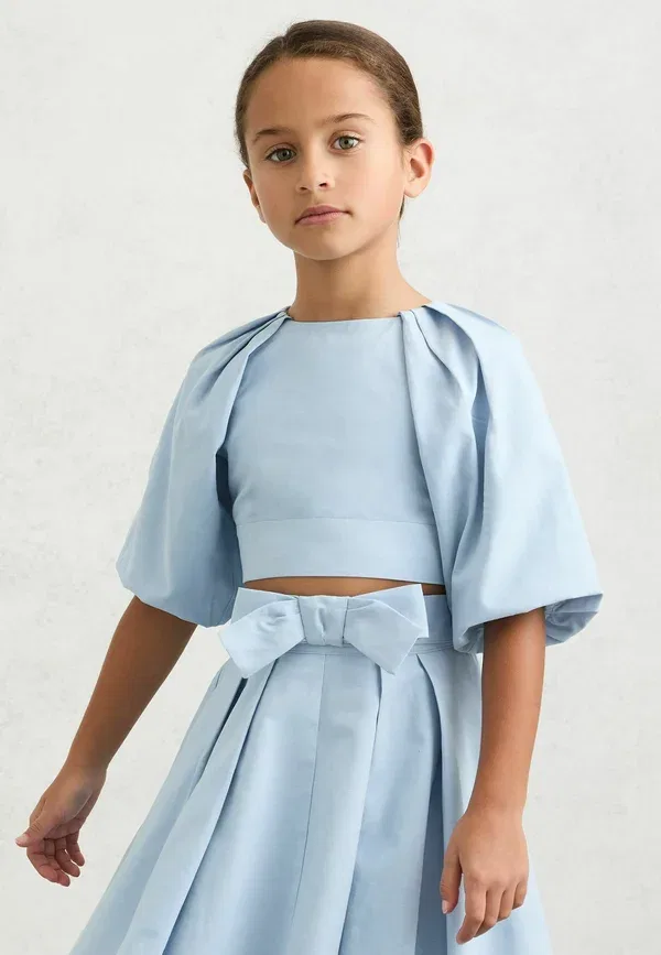 Блуза с завязками на спине Marlie Reiss, Pale Blue, бледно-голубой