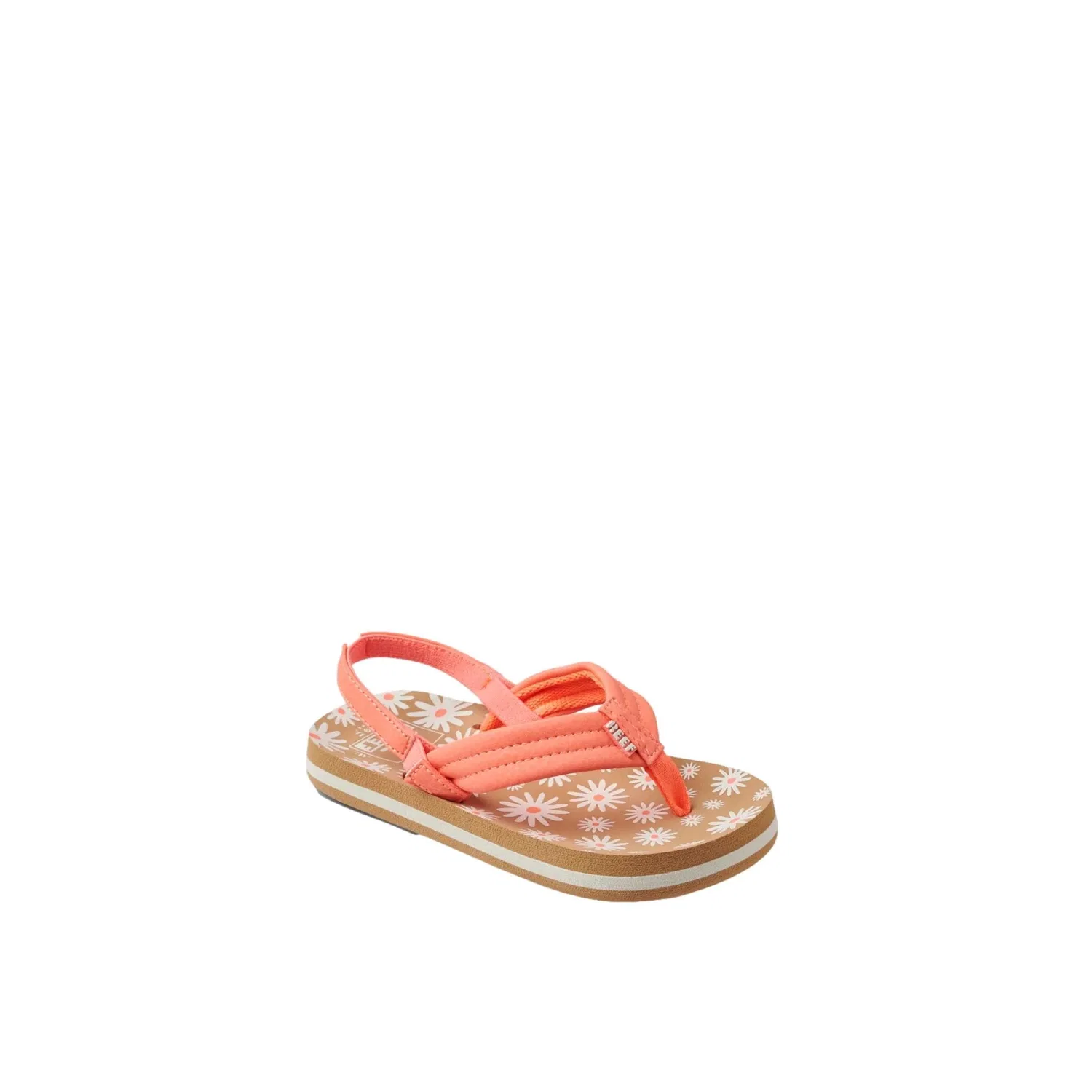 Детские шлепанцы с мягкими ремешками Little Ahi Daisy CJ2840 Reef, оранжевый