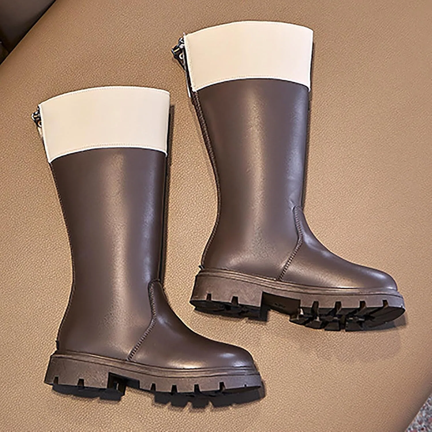 Детские сапоги для девочек с принтом Western Riding Boots, Brown — фото 3