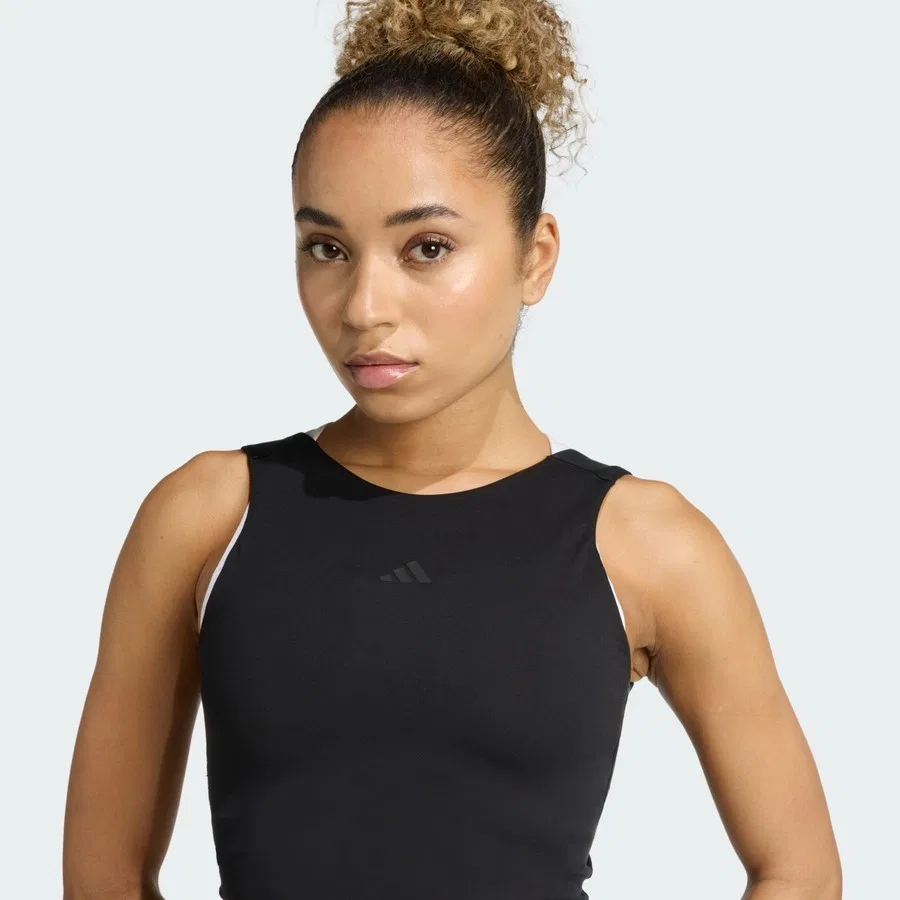 Спортивный топ без рукавов с открытой спиной adidas Performance JV5149 Yoga Motion, Черный — фото 4