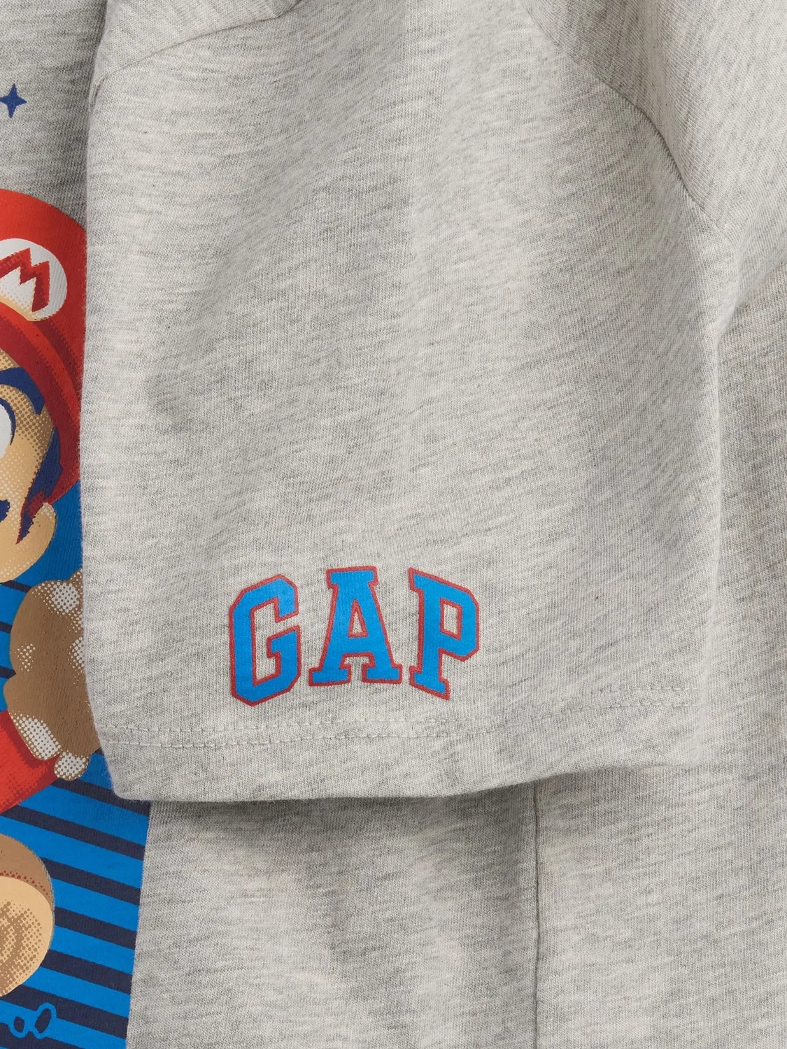 Футболка с принтом Super Mario Gap, серый — фото 3