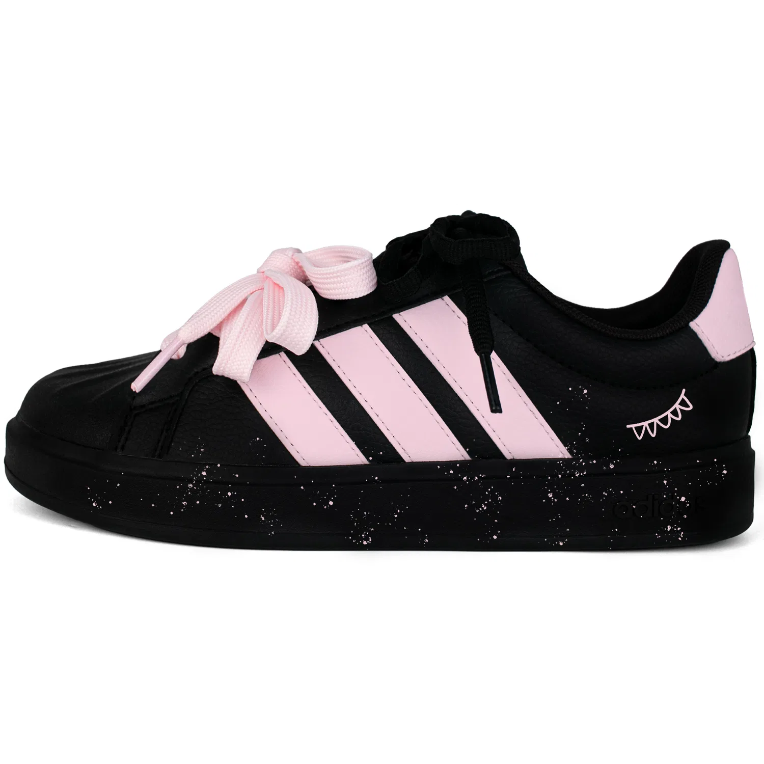 Детские кроссовки для скейтбординга с кожаным верхом Street Talk Adidas, Black Pink